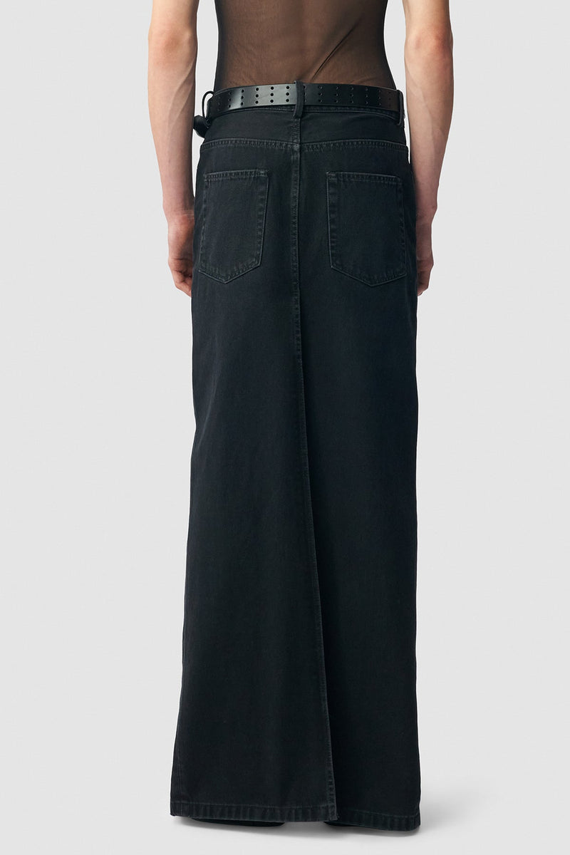 Jelle Long 5-Pockets Skirt With Double Slit
